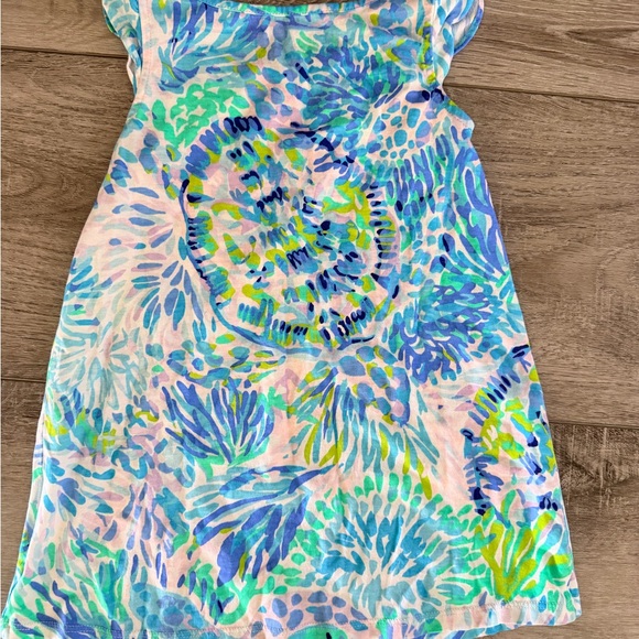 Lilly Pulitzer Girls Multicolor Floral Print Casual Dress - Blue, Green, Pink - Picture 2 of 3